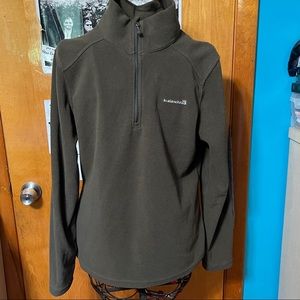 Avalanche fleece pull over 1/4 zip greenish brown large